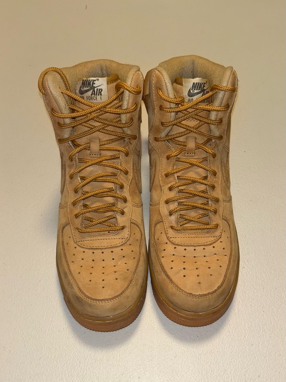 Air Force 1 High-Top Men's Sneakers in Wheat - Size 9.5